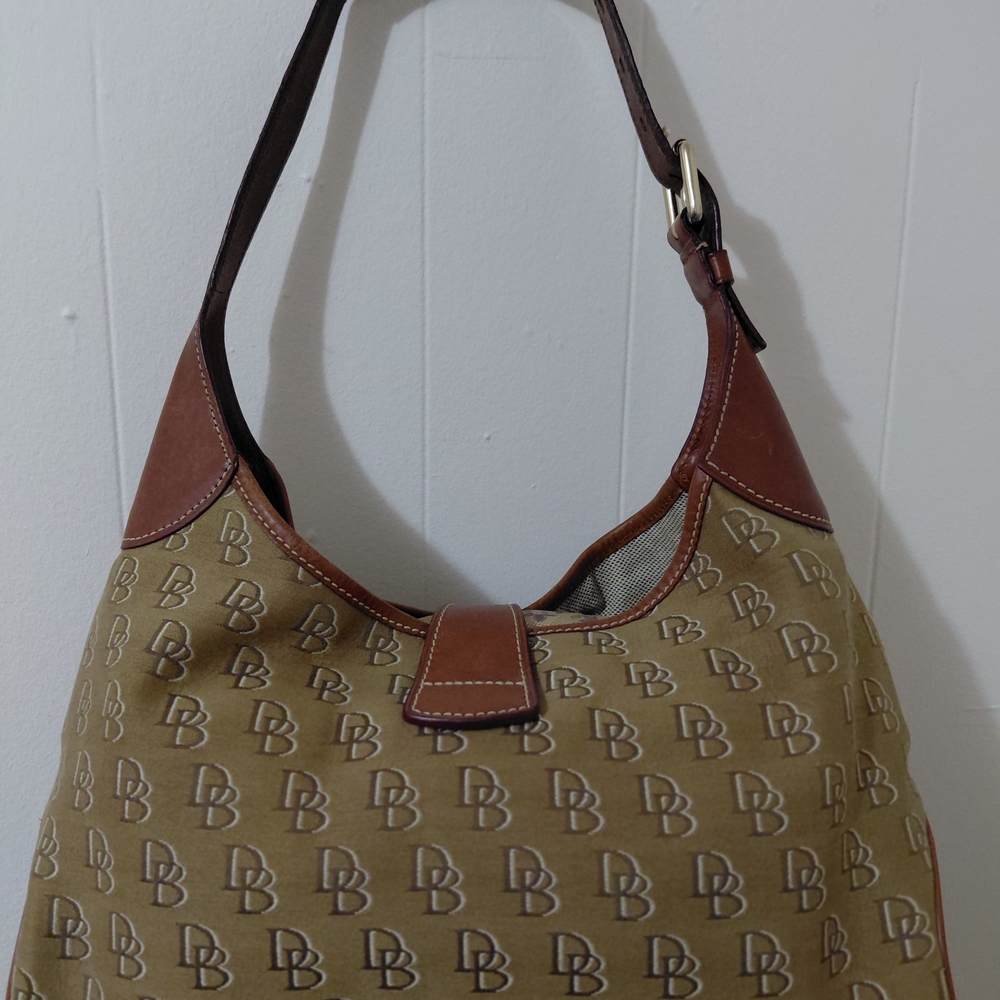 Dooney & Bourke Brown Monogram Hobo Bag - Picture 9 of 10